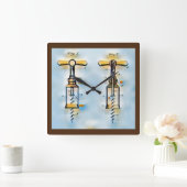 Kurkentrekker Patent Wine Wall Clock Vierkante Klok (Huis)