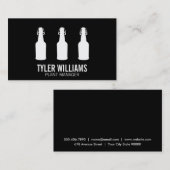 Kurkflessen | (wit) visitekaartje (Voorkant / Achterkant)