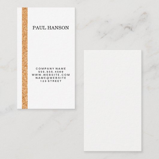 kurkgestreept accent visitekaartje (Voorkant / Achterkant)