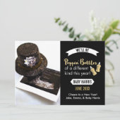 Kurkken Openen Baby Aankondiging Nieuwjaar (Staand voorkant)