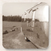 KurkOnderzetter  Klein-aluminium kamperaanhangwage Drankjes Onderzetter (Voorkant)