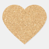 kurkpapier hart sticker (Voorkant)