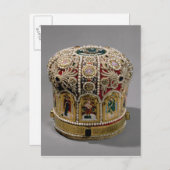 Kurkplankset met parels en edelstenen briefkaart (Voorkant / Achterkant)