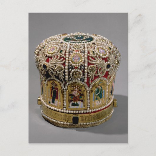 Kurkplankset met parels en edelstenen briefkaart (Voorkant)