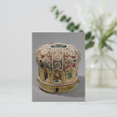 Kurkplankset met parels en edelstenen briefkaart (Staand voorkant)