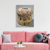 Kurkplankset met parels en edelstenen canvas afdruk (Insitu (Woonkamer))