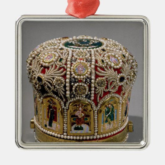 Kurkplankset met parels en edelstenen metalen ornament (Voorkant)