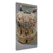 Kurkplankset met parels en edelstenen mini klembord (Schuin)