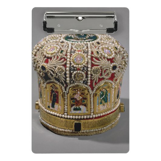 Kurkplankset met parels en edelstenen mini klembord (Voorkant)