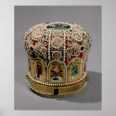 Kurkplankset met parels en edelstenen poster (Voorkant)