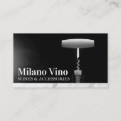 Kurkschroef en wijnfles visitekaartje (Voorkant)