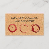 kurktextuur | wijnglasvlekken visitekaartje (Voorkant)