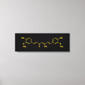 Kurkuma curcumine moleculaire chemische formule canvas afdruk (Voorkant)