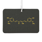 Kurkuma curcumine moleculaire chemische formule luchtverfrisser (Achterkant)