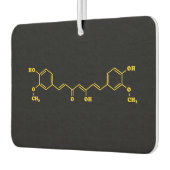 Kurkuma curcumine moleculaire chemische formule luchtverfrisser (Links)