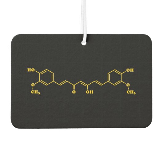 Kurkuma curcumine moleculaire chemische formule luchtverfrisser (Voorkant)