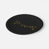 Kurkuma curcumine moleculaire chemische formule papieren bordje (Gekanteld)