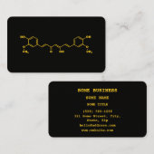 Kurkuma curcumine moleculaire chemische formule visitekaartje (Voorkant / Achterkant)