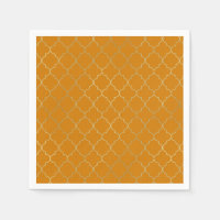 Kurkuma Geel & Goud Quatrefoil Patroon Feestje