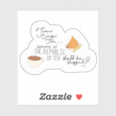 Kurkuma, Gember, Grappige Thee Quote Sticker (Vel)