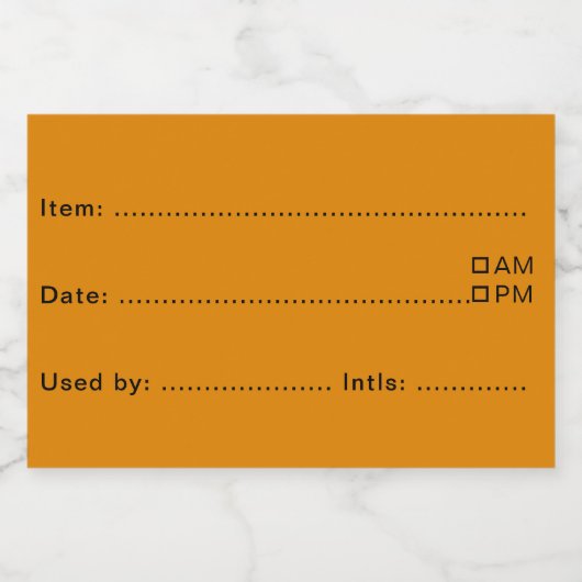 Kurkuma Gold Food Labels voor thuis en keuken Voedselcontainer Etiket (Enkel label)