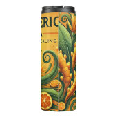 Kurkuma Tea Design AI-kunst Thermosbeker (Achterkant)