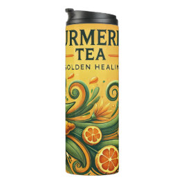 Kurkuma Tea Design AI-kunst Thermosbeker