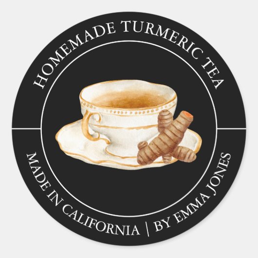 Kurkuma Tea Modern label (Voorkant)