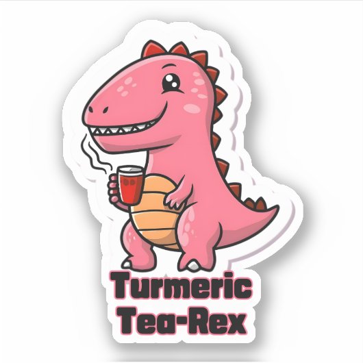 kurkuma-thee-rex sticker (Voorkant)