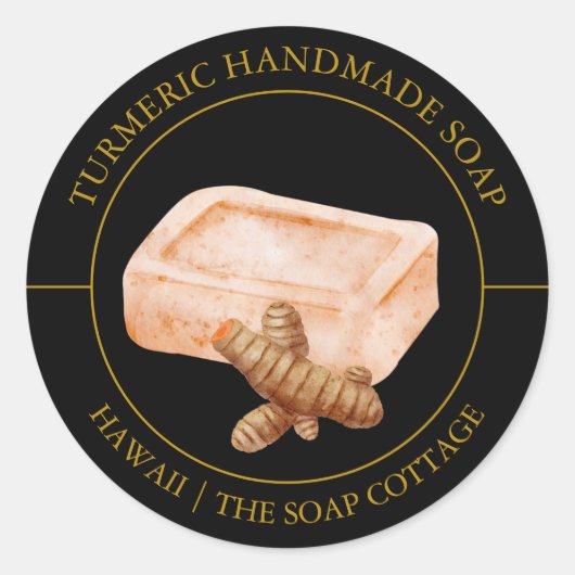 Kurkuma Zeep label (Voorkant)