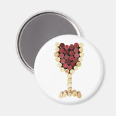 Kurkwijn, glas Magnet (Voorkant / Achterkant)