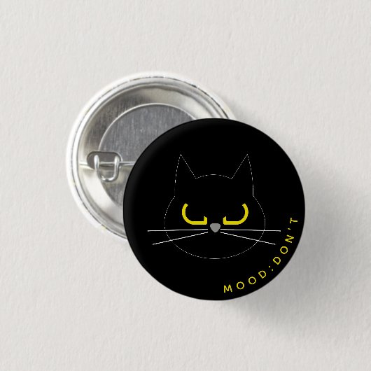 Kuro Catto Badge – Stemming: Niet doen Ronde Button 3,2 Cm (Voorkant /achterkant)