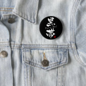"Kuro-Obi" KANJI Ronde Button 5,7 Cm (In situ)