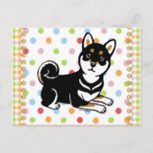 Kuro Shiba Inu cartoon Briefkaart (Voorkant)