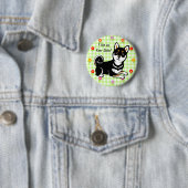 Kuro Shiba Inu cartoon Ronde Button 5,7 Cm (In situ)