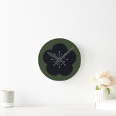 KURO UME - Bold-Khaki Ronde Klok (Huis)