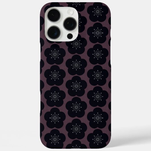 KURO UME - Seamless - Bordeaux Case-Mate iPhone Case (Achterkant)