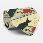 Kurodai & Akadai - Japanse visafdruk van Hiroshige Stropdas (Opgerold)