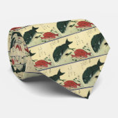 Kurodai & Akadai - Japanse visafdruk van Hiroshige Stropdas (Opgerold)