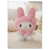 Kuromi and My Melody plushie clipboard Klembord (Achterkant)