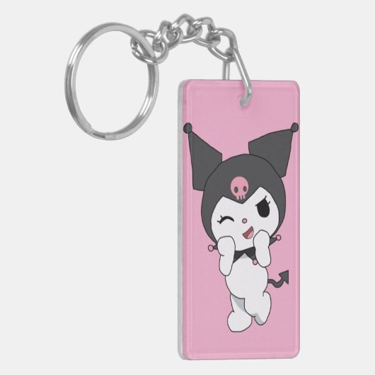 Kuromi Double-Sided Acrylic Keychain | Cute Sanrio (Voorkant Links)