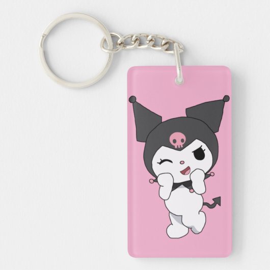 Kuromi Double-Sided Acrylic Keychain | Cute Sanrio (Voorkant)