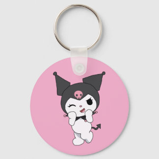 Kuromi dubbelzijdige aluminium sleutelhanger 