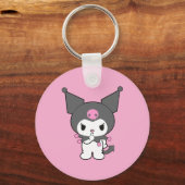 Kuromi dubbelzijdige aluminium sleutelhanger (Achterkant)
