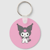 Kuromi dubbelzijdige aluminium sleutelhanger (Achterkant)