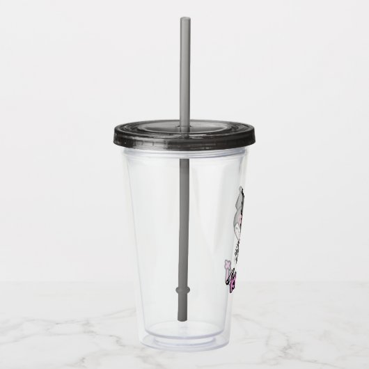 Kuromi Tumbler Wrap for Transparent Cup | Cute  Acryl Drinkbeker (Rechts)