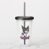 Kuromi Tumbler Wrap for Transparent Cup | Cute  Acryl Drinkbeker (Voorkant)