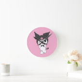 Kuromi Wall Clock – Cute Sanrio-Inspired Room Deco Ronde Klok (Huis)