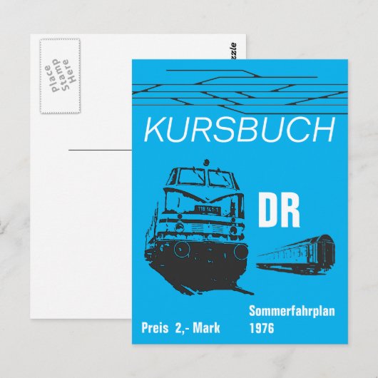 Kursbuchdesign Deutsche Reichsbahn Briefkaart (Voorkant / Achterkant)