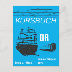 Kursbuchdesign Deutsche Reichsbahn Briefkaart